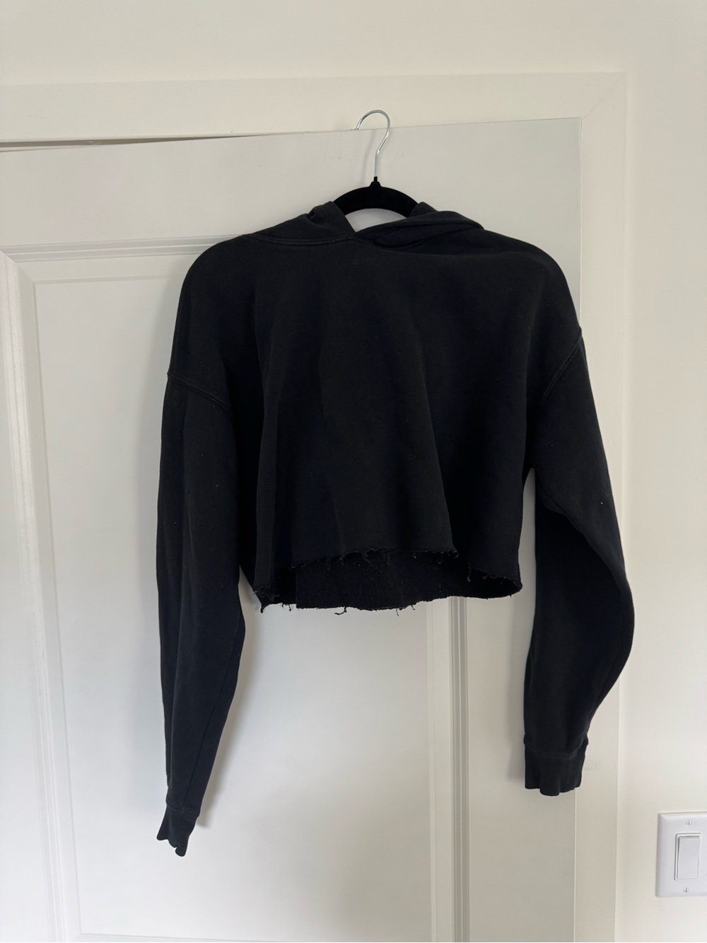 Urban Outfitters Black Hoodie Crop Top